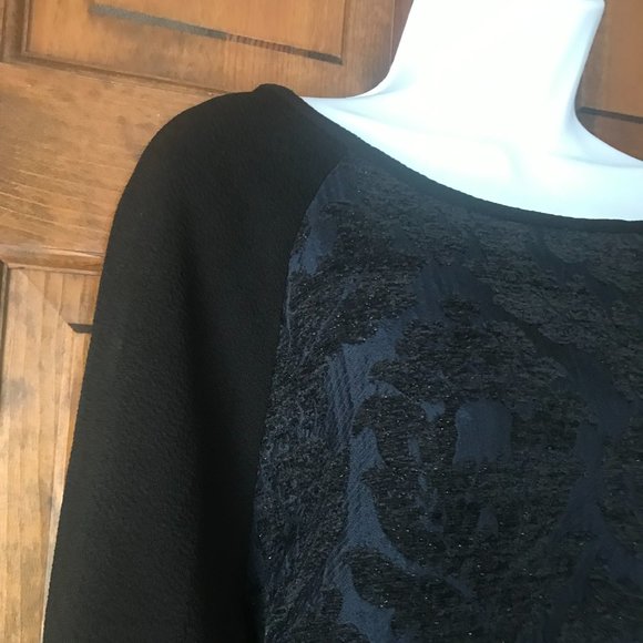 LOFT Navy Blue and Black w/Sparkle Top and Skirt Set XXL - Picture 5 of 11